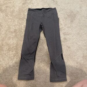 lululemon leggings gray and black